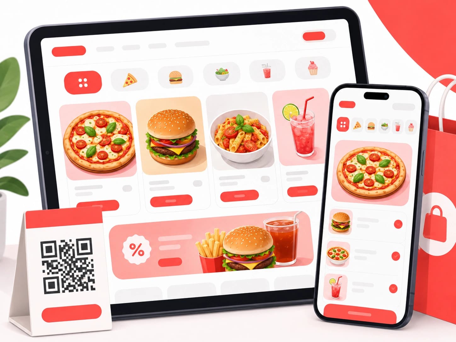 Loglime digital menu interface for restaurant menu management